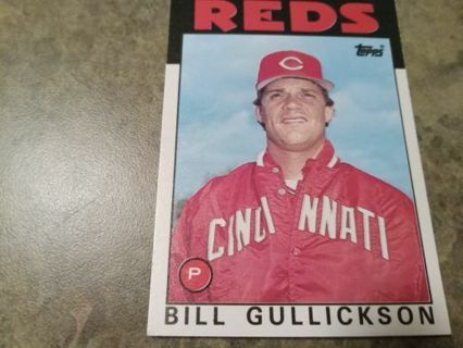 1986 TOPPPS BILL GULLICKSON CINCINNATI REDS BASEBALL CARD# 42T