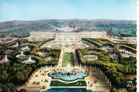 Vintage Postcard Palace and Park, Versailles, France 