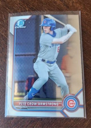 Pete Crow Armstrong Cubs Rookies 2022 Bowman chrome