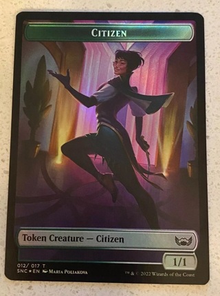 MTG Magic the Gathering Streets of New Capenna Foil Token Citizen / Fish