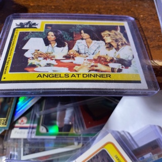 1977 Charlie’s angels at dinner card 