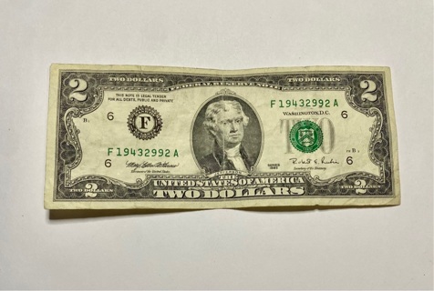 Two Dollar Bill 1995 Series