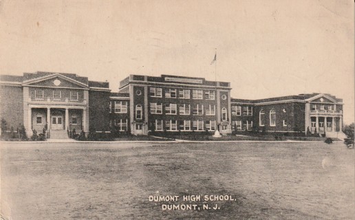 Vintage Used Postcard: g: 1929 Dumont High School, Dumont, NJ