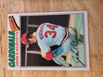 1977 Topps Cardinals John D'Acquisto