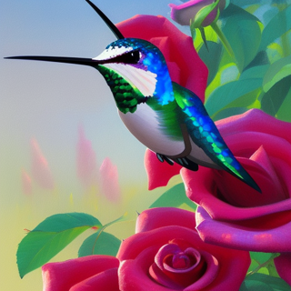 Listia Digital Collectible: Hummingbird Rose Love