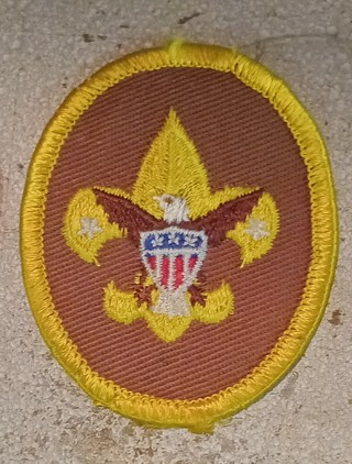 Tenderfoot boy scout scouts bsa uniform oval rank patch from I guess 1970s or 1980s