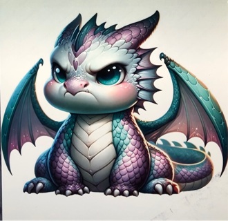 Grumpy Dragon - 3 x 4” MAGNET - GIN ONLY