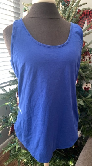 Hanes Women’s Royal Blue Tank Top Size L Large Preowned 