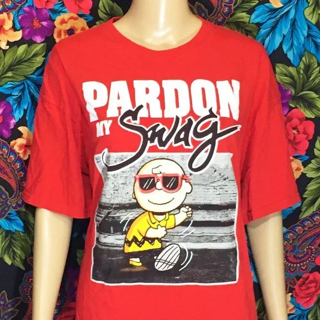 MEN'S THE PEANUTS CHARLIE BROWN SHIRT XL RED FREE SHIPPING