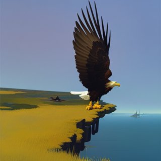 Listia Digital Collectible: Bald Eagle Getting Ready To Fly
