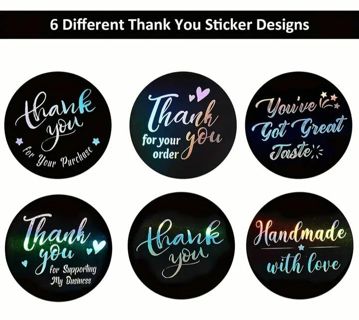 ⭐NEW⭐(6) 1" SHIPPING STICKERS with HOLOGRAPHIC writing