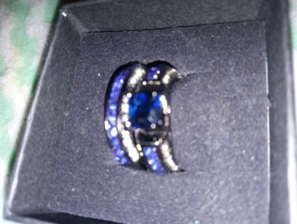 Size 9 sapphire wedding rings