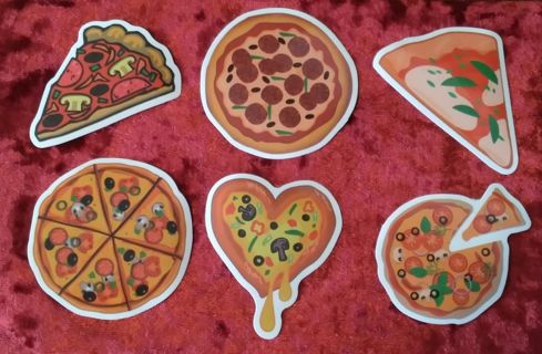 6 - "THAT'S ITALIAN, PIZZA" STICKERS. (1 Free Sticker)