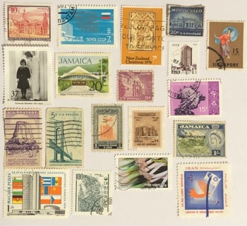 Small pack of stamps 