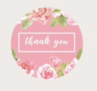 ⭐NEW⭐(6) Thank you stickers. Brand new, without tags.