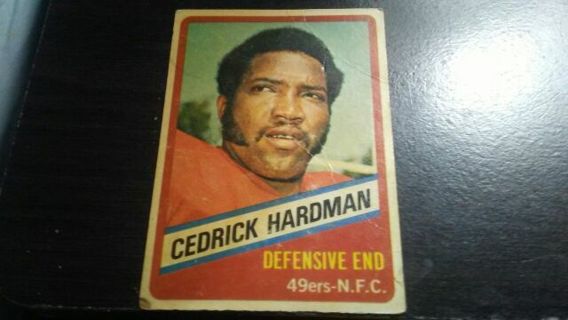 RARE ORIGINAL 1976 TOPPS WONDER BREAD ALL STAR SERIES CEDRICK HARDMAN 49ERS FOOTBALL CARD# 13