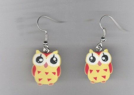 Polymer Clay Owl Earrings (PLEASE READ DESCRIPTION) 