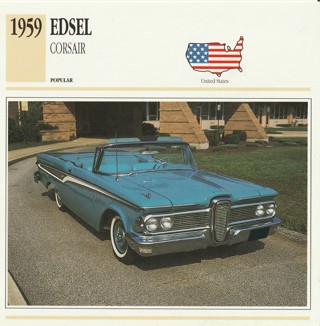 Classic Cars 6 x 6 inches Leaflet: 1959 Edsel Corsair