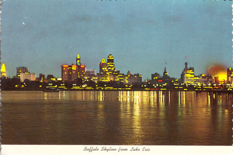 Vintage Postcard Buffalo Skyline, NY