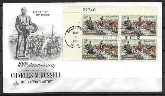 1964 Sc1243 Charles Russell PB4 FDC