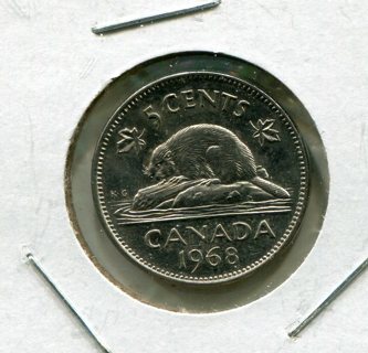 1968 Canada 5 Cents
