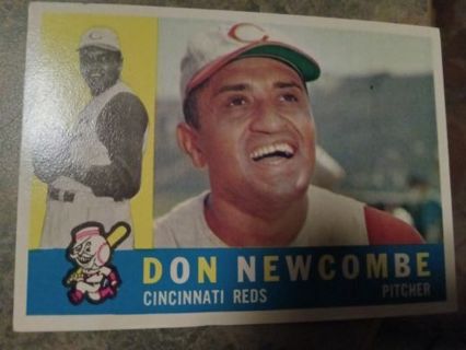 1960 T.C.G. DON NEWCOMBE CINCINNATI REDS BASEBALL CARD# 345