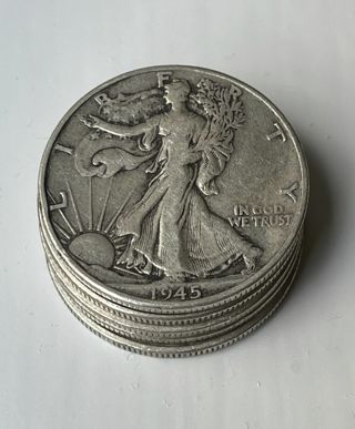 [Lot of 5] Walking Liberty Half Dollar - 90% Silver