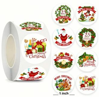⛄NEW⭐(8) 1" Christmas Stickers⛄