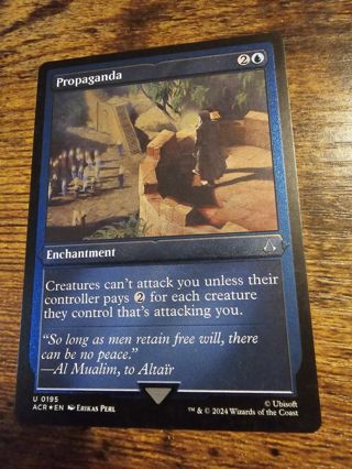 Magic the gathering mtg Propaganda Etched foil card Assassins Creed