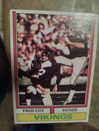 1974 TOPPS FRED COX MINNESOTA VIKINGS FOOTBALL CARD# 515