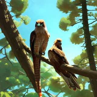 Listia Digital Collectible: Red Tailed Hawks Scanning for Prey