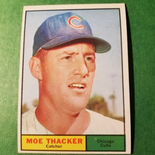 1961 - TOPPS EXMT - NRMT BASEBALL - CARD NO. 12 - MOE THACKER - CUBS