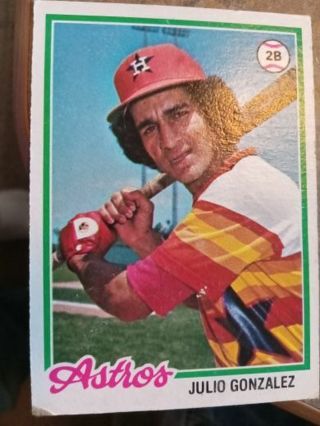 1978 TOPPS JULIO GONZALEZ HOUSTON ASTROS BASEBALL CARD# 389