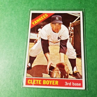 1966 - TOPPS BASEBALL CARD NO. 9 - CLETE BOYER - YANKEES