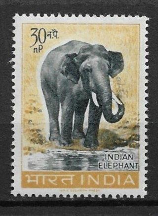 1963 India Sc364 30r Elephant MNH