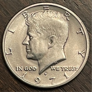 1971 D Kennedy Half Dollar About Uncirculated 