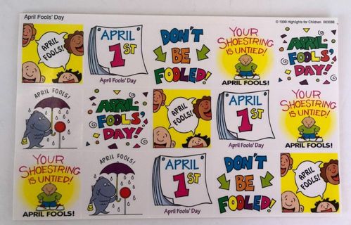 April Fools Day Stickers UNUSED (15)