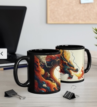 fiery fierce dragon Father’s Day / relaxing 11oz coffee mug