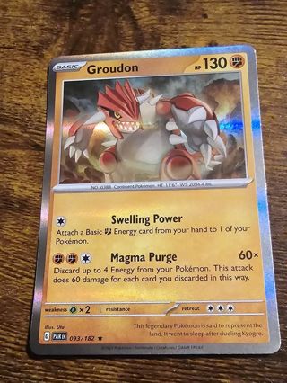 Pokemon Groudon 093/182 rare holo card