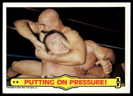 1985 Topps WWF Pro Wrestling Stars #32 Putting On Pressure!