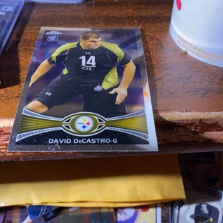 2012 topps chrome David decastro rookie football card 