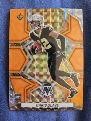 2022 Panini Mosaic Reactive Orange NFL Debut Chris Olave