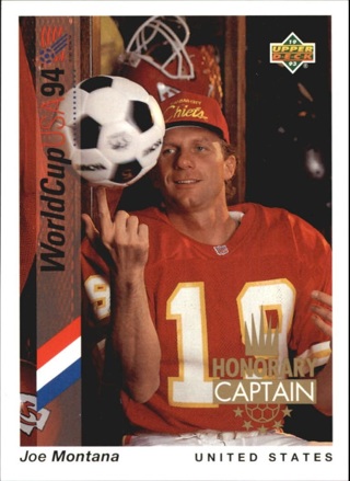 Joe Montana Chiefs 49ers 1993 Upper Deck World Cup Honorary Captain #HC2