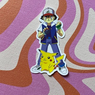 ⭐️ Pokemon Ash & Pikachu Sticker ⭐️